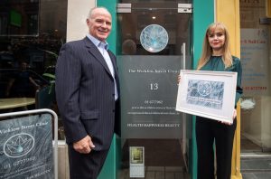 250,000th .ie domain name registered - David Curtin, CEO .IE and Rasa Levinaite, The Wicklow Street Clinic owner