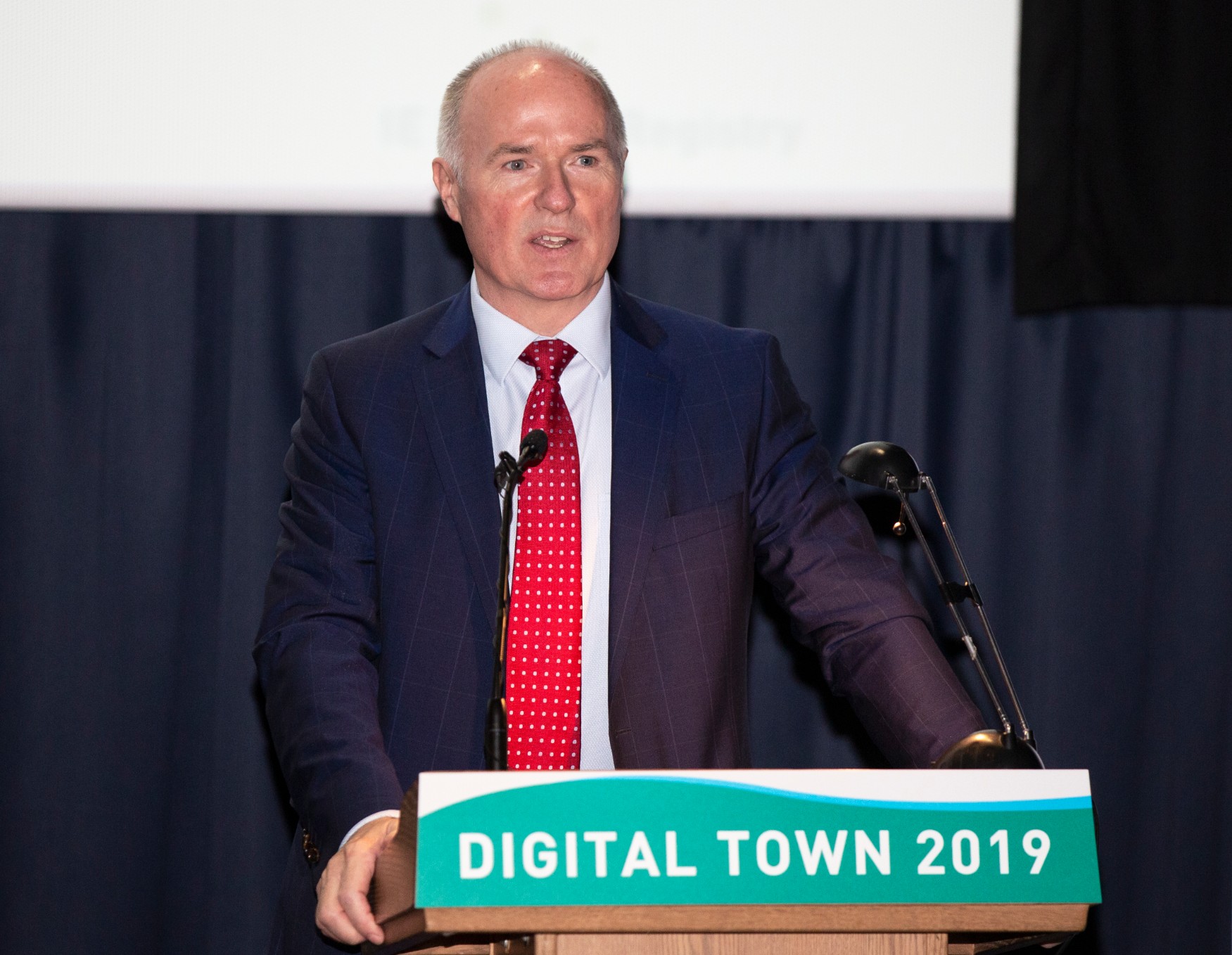 David Curtin delivering opening address at Closing Ceremony of Digital Town Sligo
