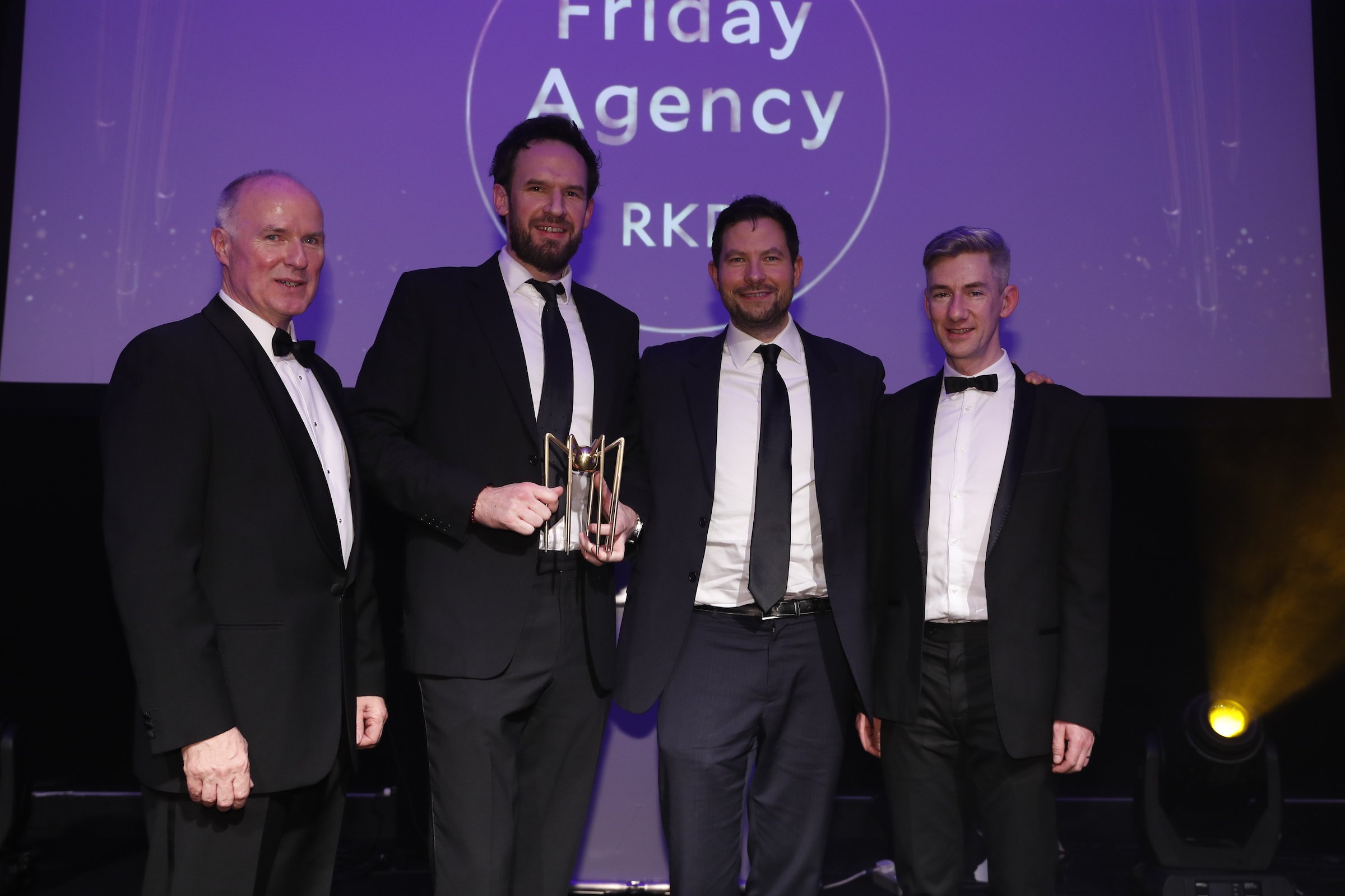 Spiders Awards 2019: David Curtin, CEO, .IE presenting Friday Agency with their award for Best Website Spiders Awards 2019: David Curtin, CEO, .IE presenting Friday Agency with their award for Best Website