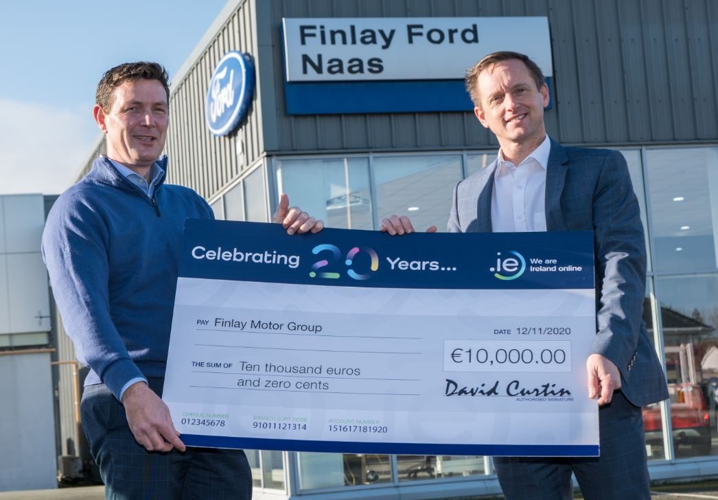 Finlay Motor Group wins €10K in .IE 20th Anniversary Competition