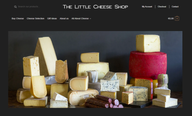 The Little Cheese Shop - website homepage