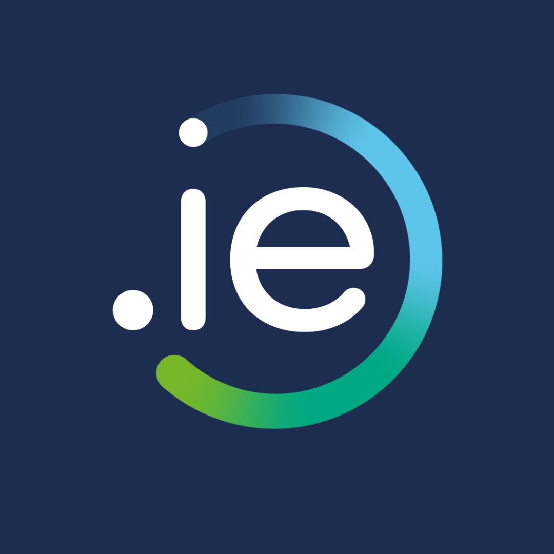 .IE Logo with navy background